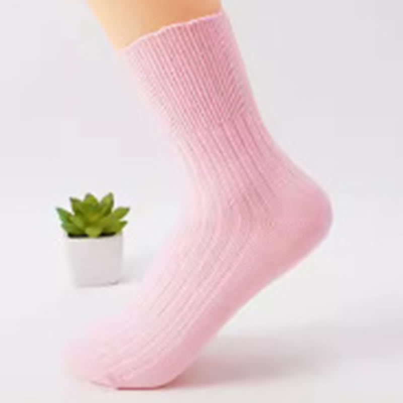 Plusock High Elasticity Sleep Socks(8 Pairs) - Light Pink - EU36-39(US3-6) - image 5