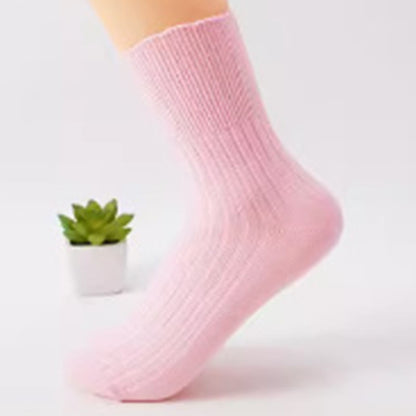 Plusock High Elasticity Sleep Socks(8 Pairs) - Light Pink - EU36-39(US3-6) - image 5