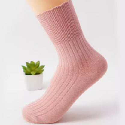 Plusock High Elasticity Sleep Socks(8 Pairs) - Pink - EU36-39(US3-6) - image 10