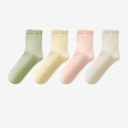 Plusock Heart Shape Sleep Socks(4 Pairs) - Multicolor - EU36-40(US3-7) - image 7