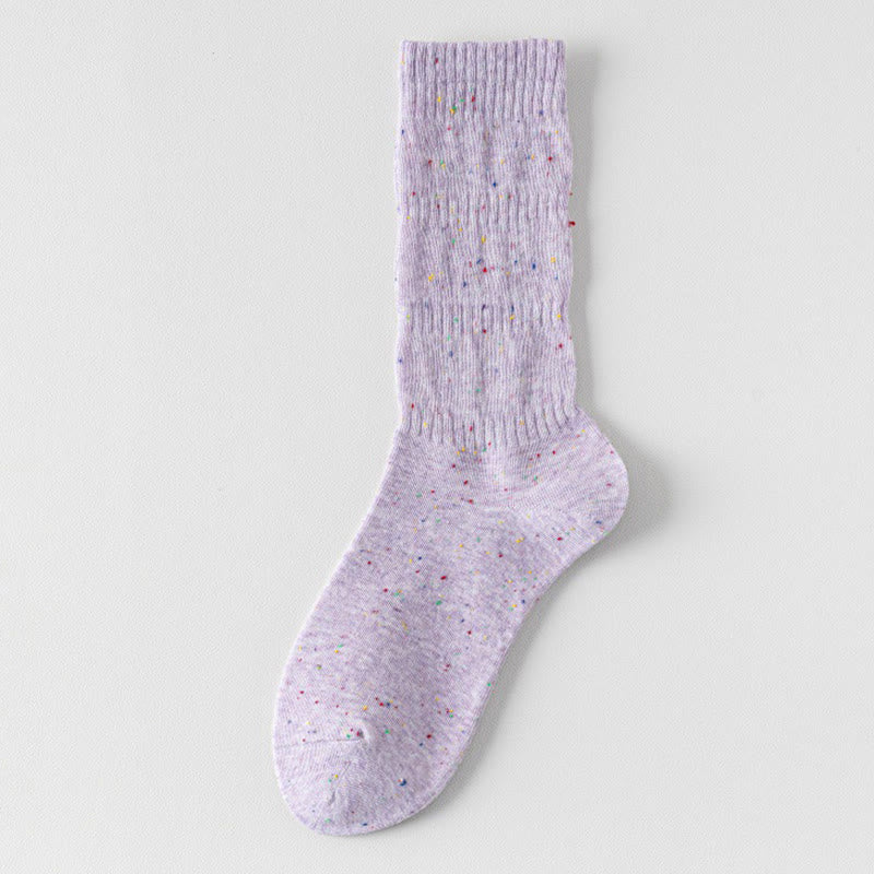 Plusock Thin Breathable Sleep Socks(5 Pairs) - Purple - EU36-40(US3-7) - image 23