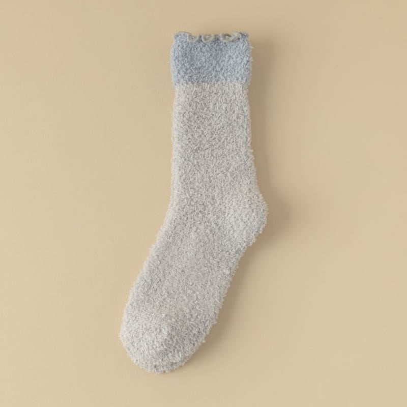 Plusock Coral Fleece Sleep Socks(7 Pairs) - Grey - EU 36-40(US 3-7) - image 15