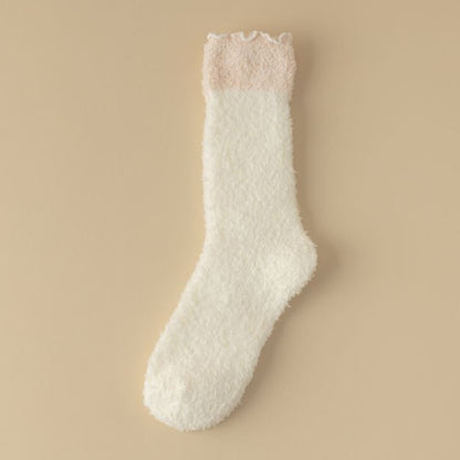 Plusock Coral Fleece Sleep Socks(7 Pairs) - White - EU 36-40(US 3-7) - image 11