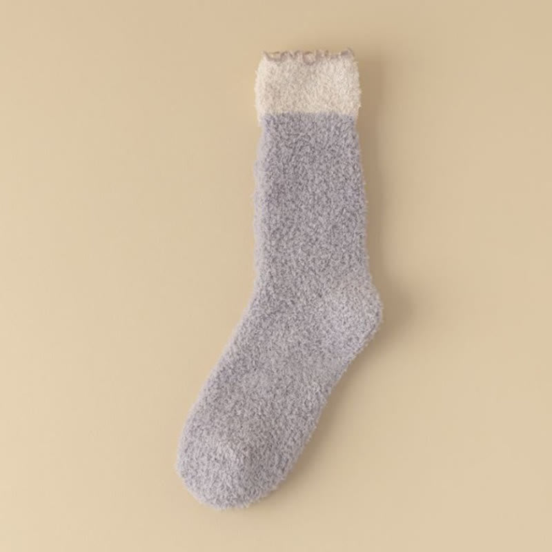 Plusock Coral Fleece Sleep Socks(7 Pairs) - Purple - EU 36-40(US 3-7) - image 14