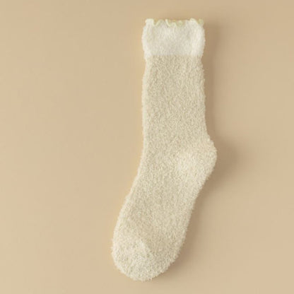Plusock Coral Fleece Sleep Socks(7 Pairs) - Yellow - EU 36-40(US 3-7) - image 12
