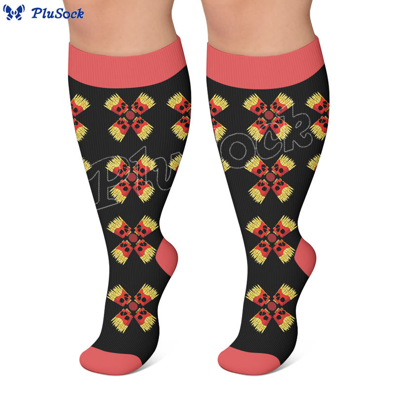 Plusock Plus Size Fun Food Print Compression Socks - image 4