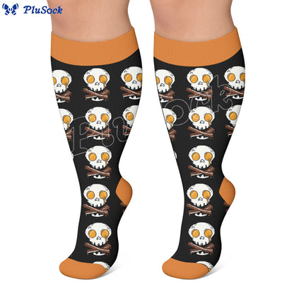 Plusock Plus Size Fun Food Print Compression Socks - image 3