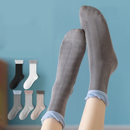 Plusock Lace Sleep Socks(5 Pairs) - Multicolor - EU 36-40(US 3-7) - image 0
