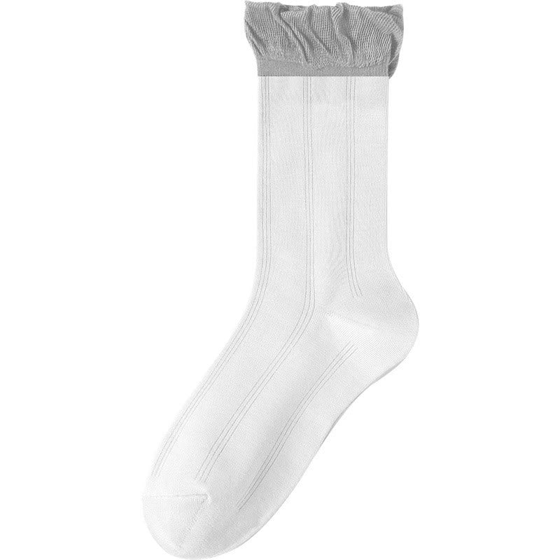 Plusock Gray Sleep Socks(5 Pairs) - White - EU 36-40(US 3-7) - image 11