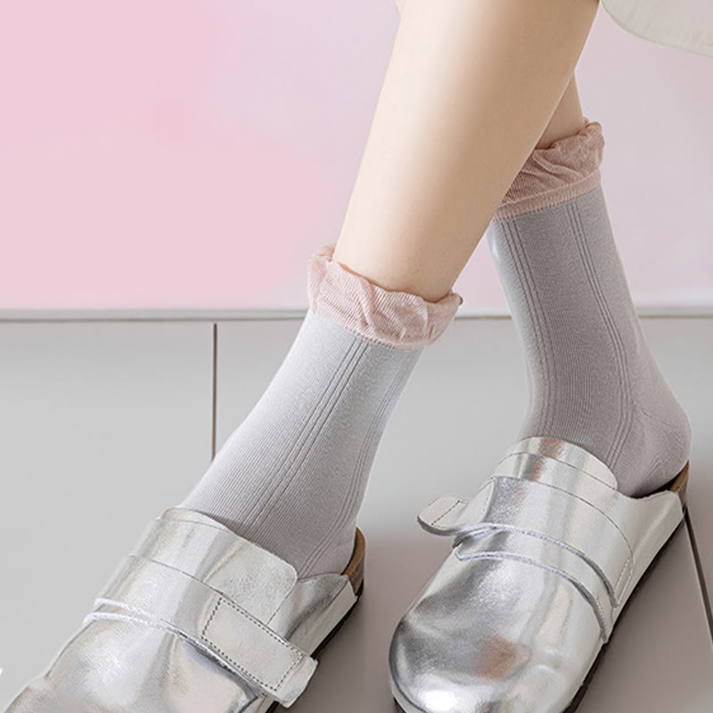 Plusock Lace Sleep Socks(5 Pairs) - image 8