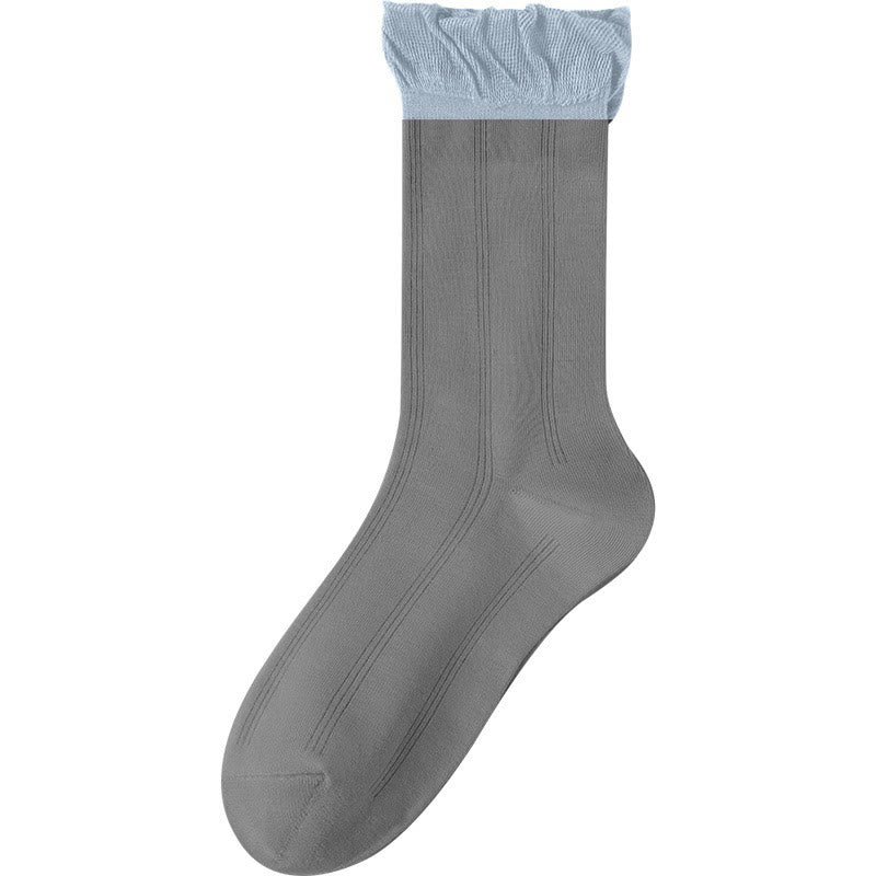 Plusock Lace Sleep Socks(5 Pairs) - Dark Grey - EU 36-40(US 3-7) - image 9