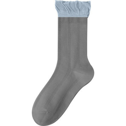 Plusock Lace Sleep Socks(5 Pairs) - Dark Grey - EU 36-40(US 3-7) - image 9