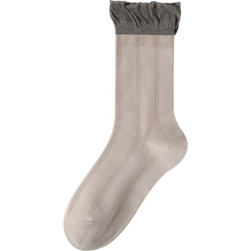 Plusock Lace Sleep Socks(5 Pairs) - Nude - EU 36-40(US 3-7) - image 12