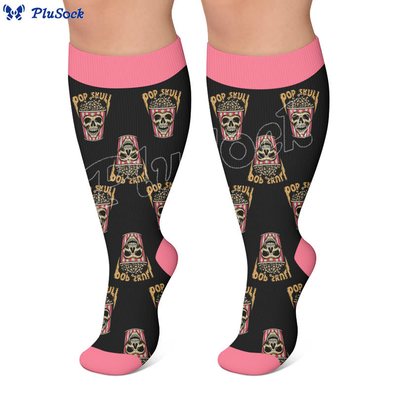 Plusock Plus Size Food Print Compression Socks - image 3