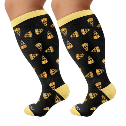 Plusock Plus Size Food Print Compression Socks - Popcorn (1 Pair) - 4XL - image 6