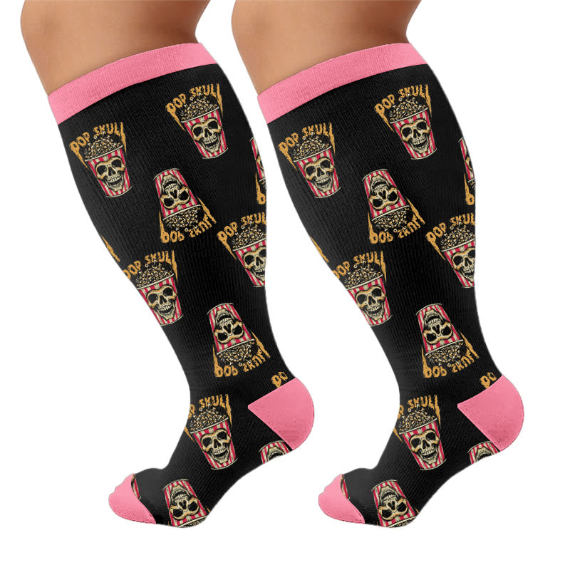Plusock Plus Size Food Print Compression Socks - Pizza (1 Pair) - 4XL - image 7
