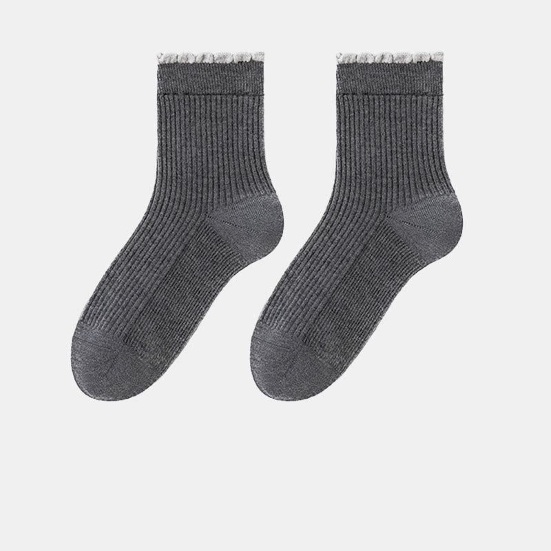 Plusock Thickened Mulberry Silk Sleep Socks(3 Pairs) - Grey - EU 36-40(US 3-7) - image 17