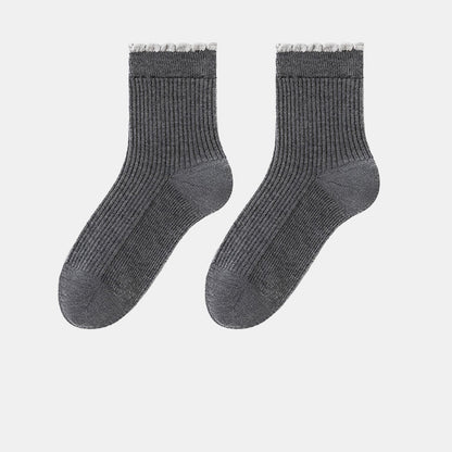 Plusock Thickened Mulberry Silk Sleep Socks(3 Pairs) - Grey - EU 36-40(US 3-7) - image 17