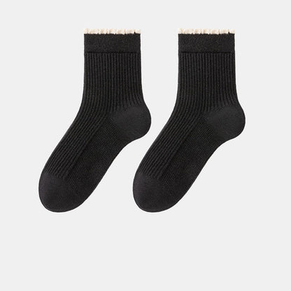 Plusock Thickened Mulberry Silk Sleep Socks(3 Pairs) - Black - EU 36-40(US 3-7) - image 14
