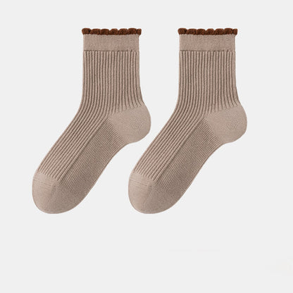 Plusock Thickened Mulberry Silk Sleep Socks(3 Pairs) - Khaki - EU 36-40(US 3-7) - image 16