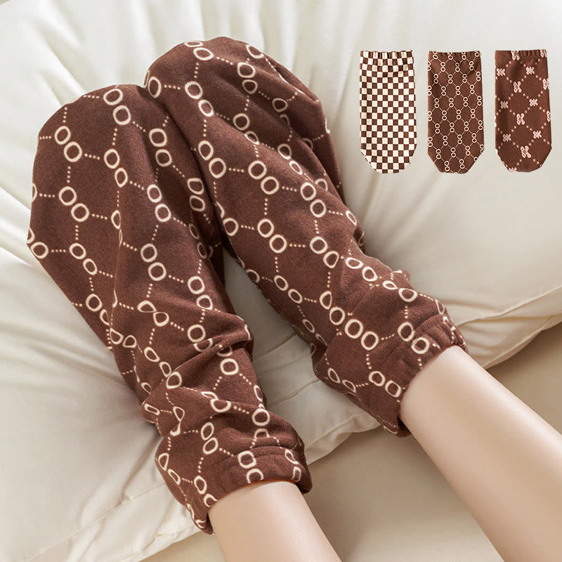 Plusock Merlad Warm Fleece Sleep Socks(3 Pairs) - Multicolor - EU 36-40(US 3-7) - image 0