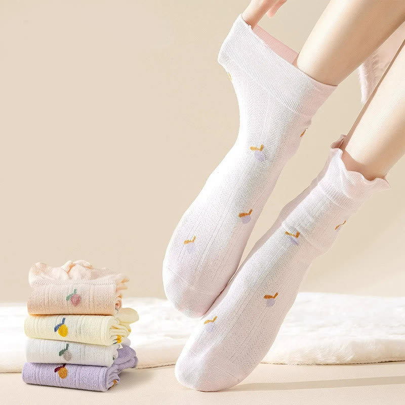 Plusock Spring Pure Cotton Sleep Socks(6 Pairs) - image 1