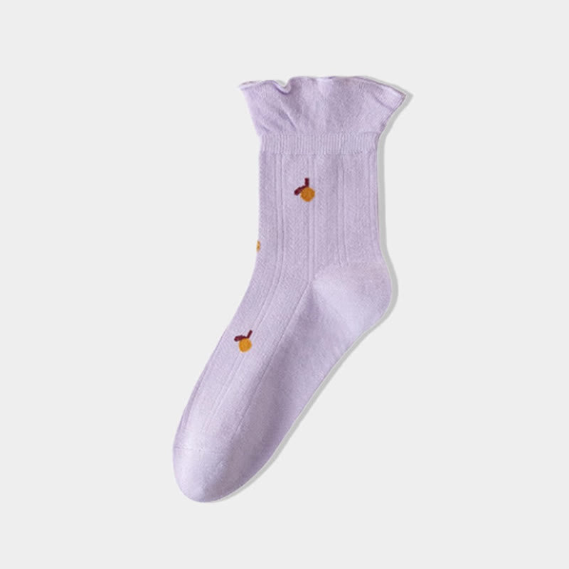 Plusock Spring Pure Cotton Sleep Socks(6 Pairs) - Purple - EU 36-40(US 3-7) - image 9