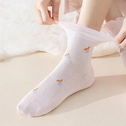 Plusock Spring Pure Cotton Sleep Socks(6 Pairs) - image 4