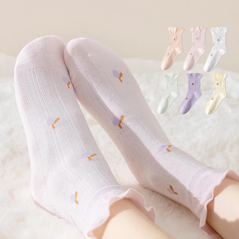 Plusock Spring Pure Cotton Sleep Socks(6 Pairs) - Multicolor - EU 36-40(US 3-7) - image 0
