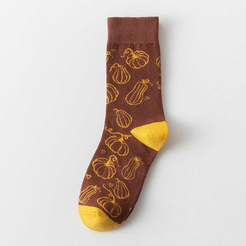 Plusock Halloween Pattern Quarter Socks(5 Pairs) - image 5