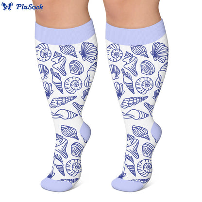 Plusock Plus Size Marine Life Print Compression Socks - image 4