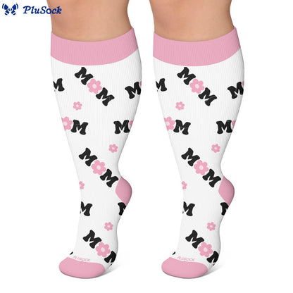 Plusock Plus Size Floral Bow Compression Socks - image 3