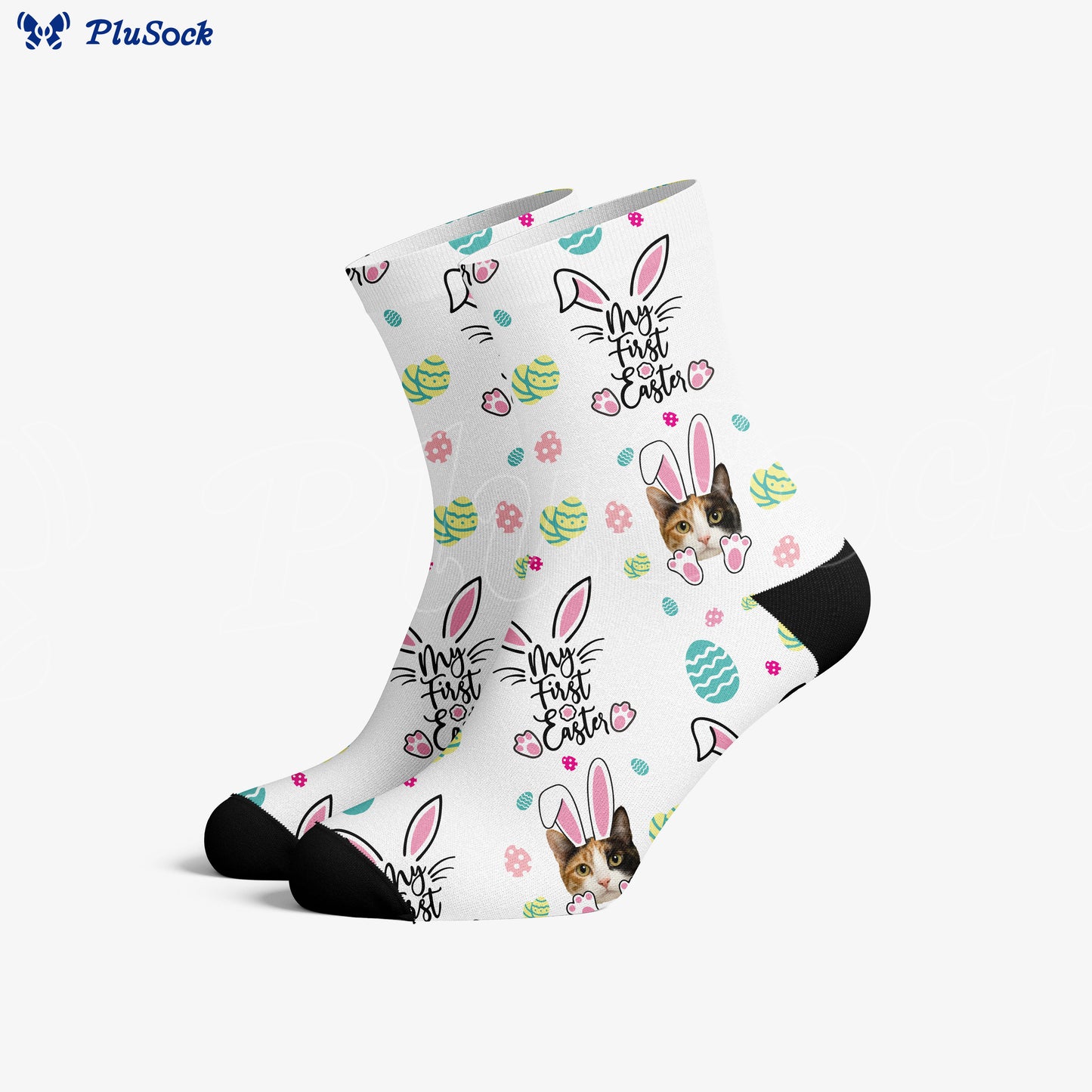 Plusock Custom Pet Human Face Easter Socks - image 0