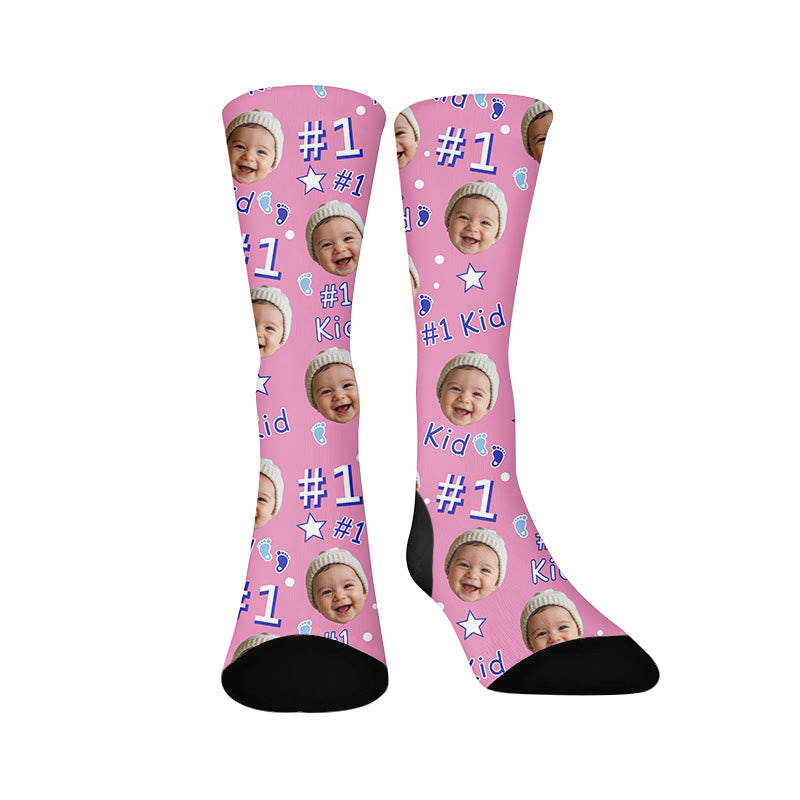 Plusock Custom Kid Face Socks - Sample D - EU37-44(US4-10) - image 9