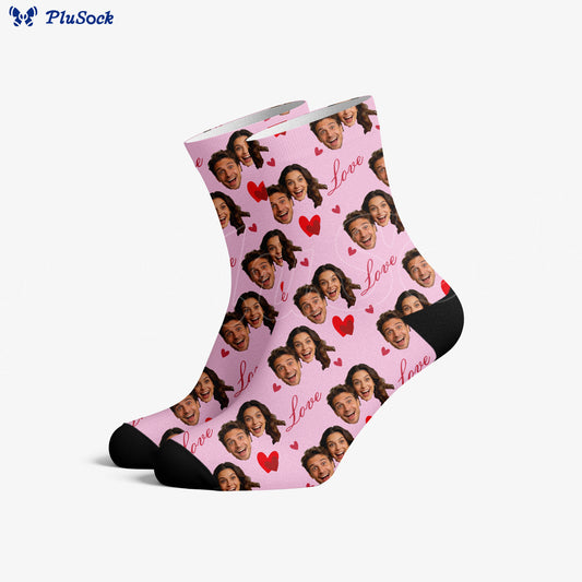 Plusock Custom Love Family Pet Face Socks - image 0
