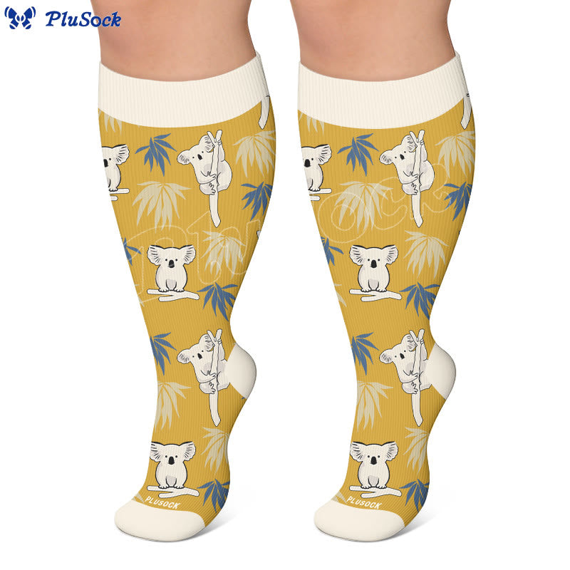 Plusock Plus Size Koala Beetle Toucan Compression Socks - image 4