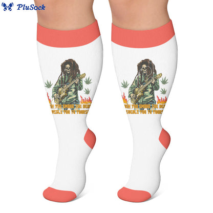 Plusock Plus Size Fun Performance Print Compression Socks - image 3