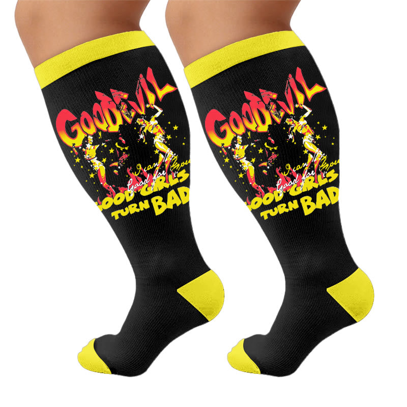 Plusock Plus Size Fun Performance Print Compression Socks - Stage(1 Pair) - 4XL - image 5