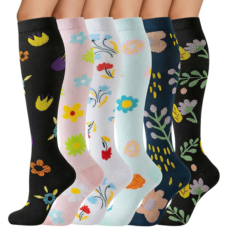 Plusock Everyday Floral Compression Socks(6 Pairs) - image 7
