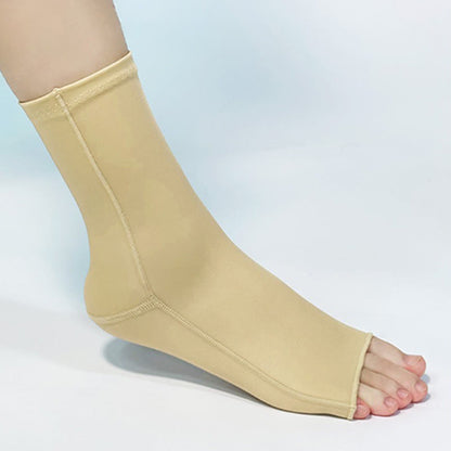 Plusock Post Surgery Zipper Open Toe Compression Foot Sleeves - Nude - Right - M - image 3
