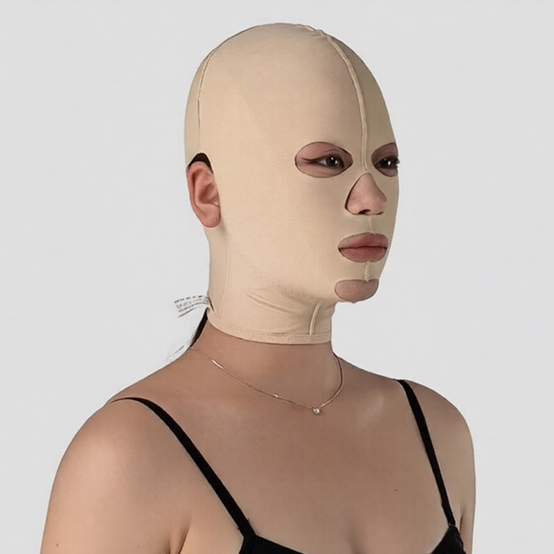Plusock Post Surgery Back Zipper Closure Face Mask - Nude - S - image 0