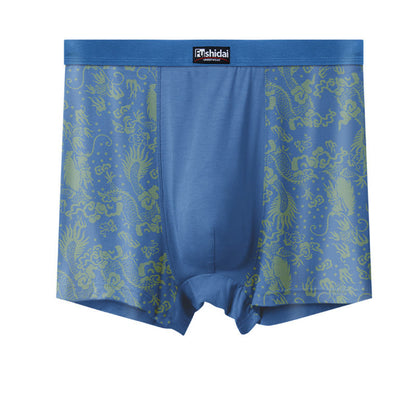 Plusock Dragon Jacquard Mid Length Boxer Briefs - Sky Blue - 10XL - image 5