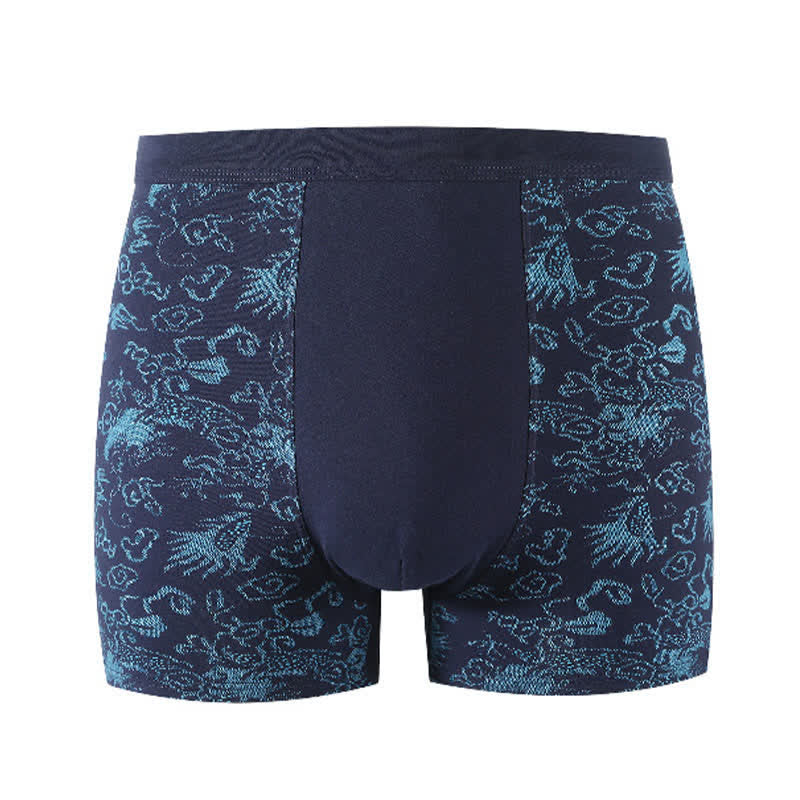 Plusock Wide Top Elastic Gold Pattern Boxer Briefs(2 Packs) - image 8