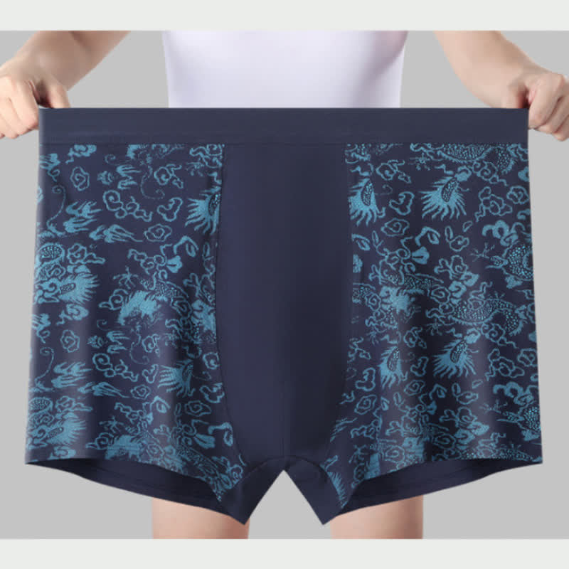 Plusock Wide Top Elastic Gold Pattern Boxer Briefs(2 Packs) - image 0