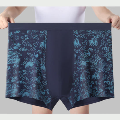 Plusock Wide Top Elastic Gold Pattern Boxer Briefs(2 Packs) - image 0