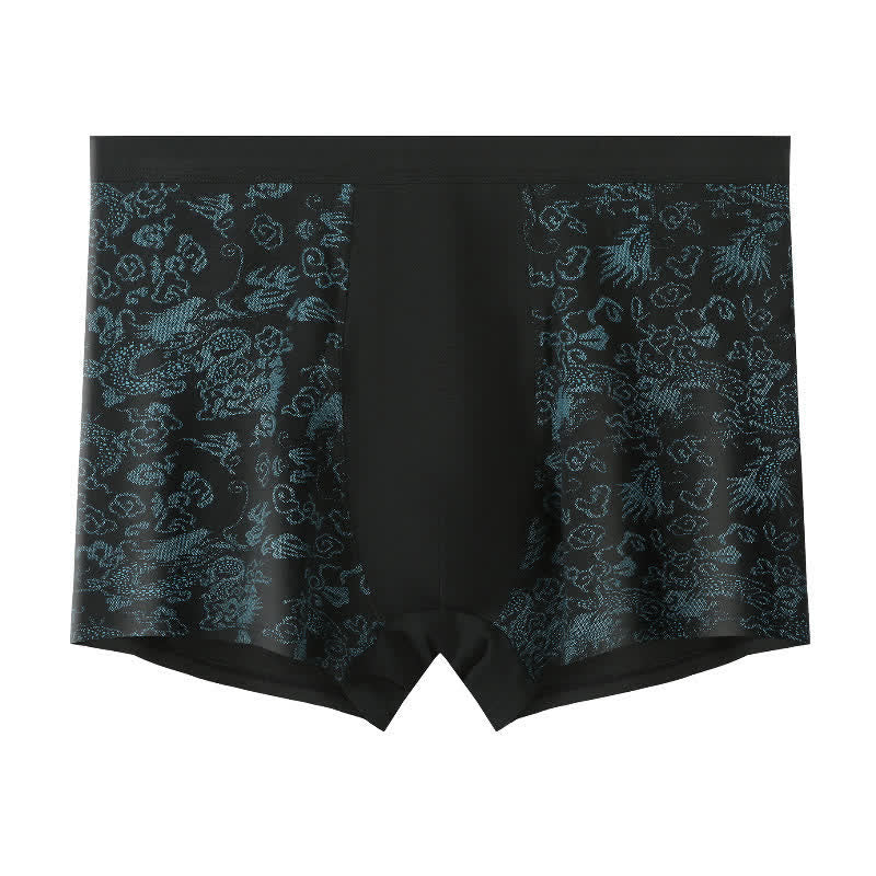 Plusock Wide Top Elastic Gold Pattern Boxer Briefs(2 Packs) - Black - 10XL - image 4