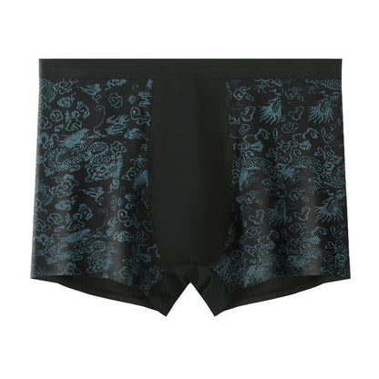 Plusock Wide Top Elastic Gold Pattern Boxer Briefs(2 Packs) - Black - 10XL - image 4