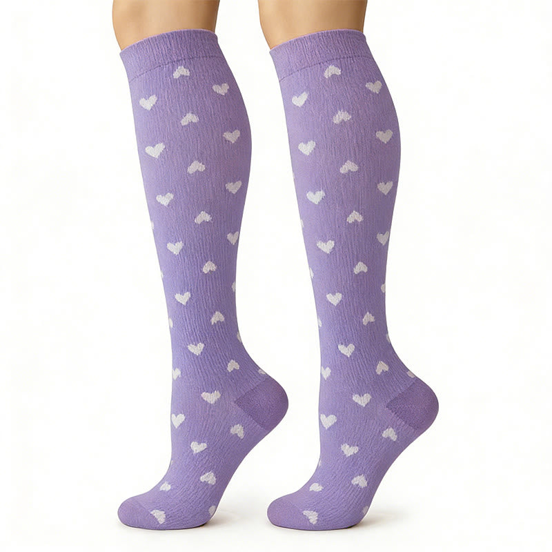 Plusock Polka Dot Purple Series Compression Socks(6 Pairs) - image 6