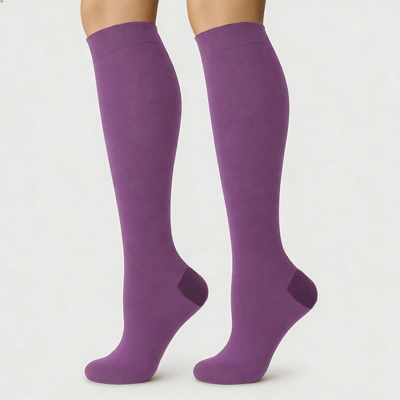 Plusock Polka Dot Purple Series Compression Socks(6 Pairs) - image 5