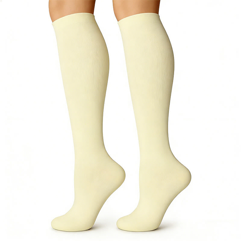 Plusock Bright Solid Color Compression Socks(6 Pairs) - image 3